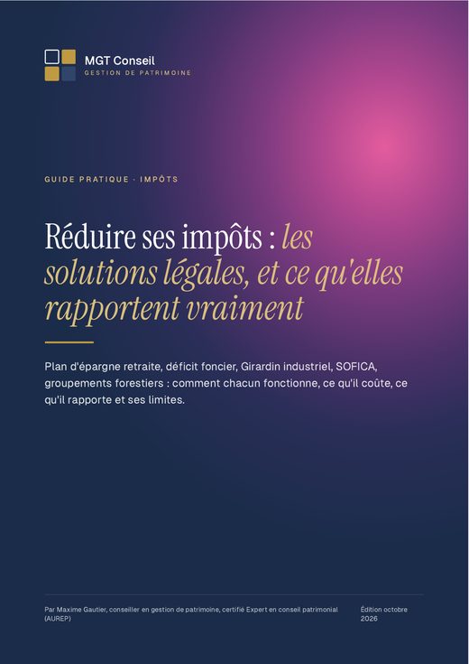 Couverture du guide Réduire ses impôts