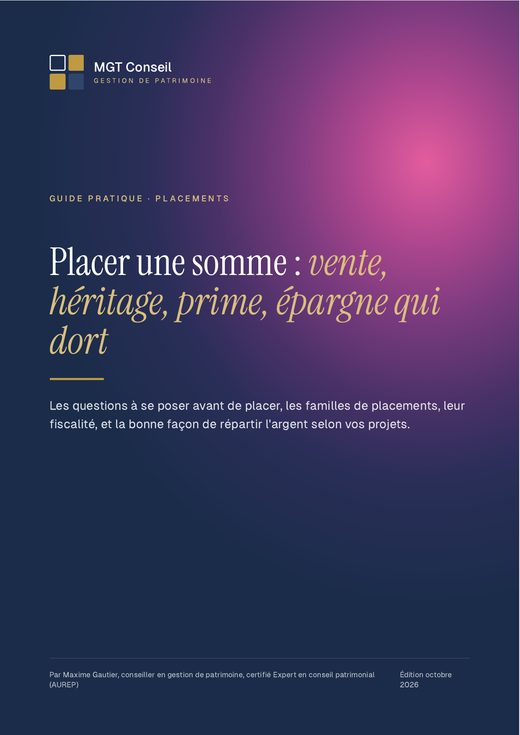 Couverture du guide Placer une somme