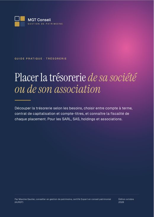 Couverture du guide Placer la trésorerie de sa structure